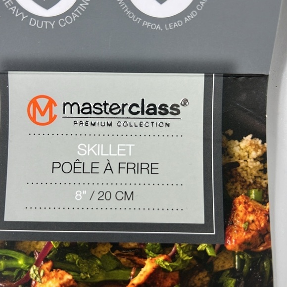 Masterclass Cookware Ceramic Non Stick Frying Pan Skillet Gold Handle 8" NEW - Picture 4 of 6